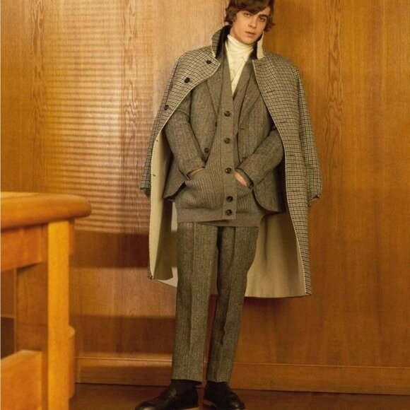 TOD'S School Pants in Grey Chevron - Picture 4 of 8